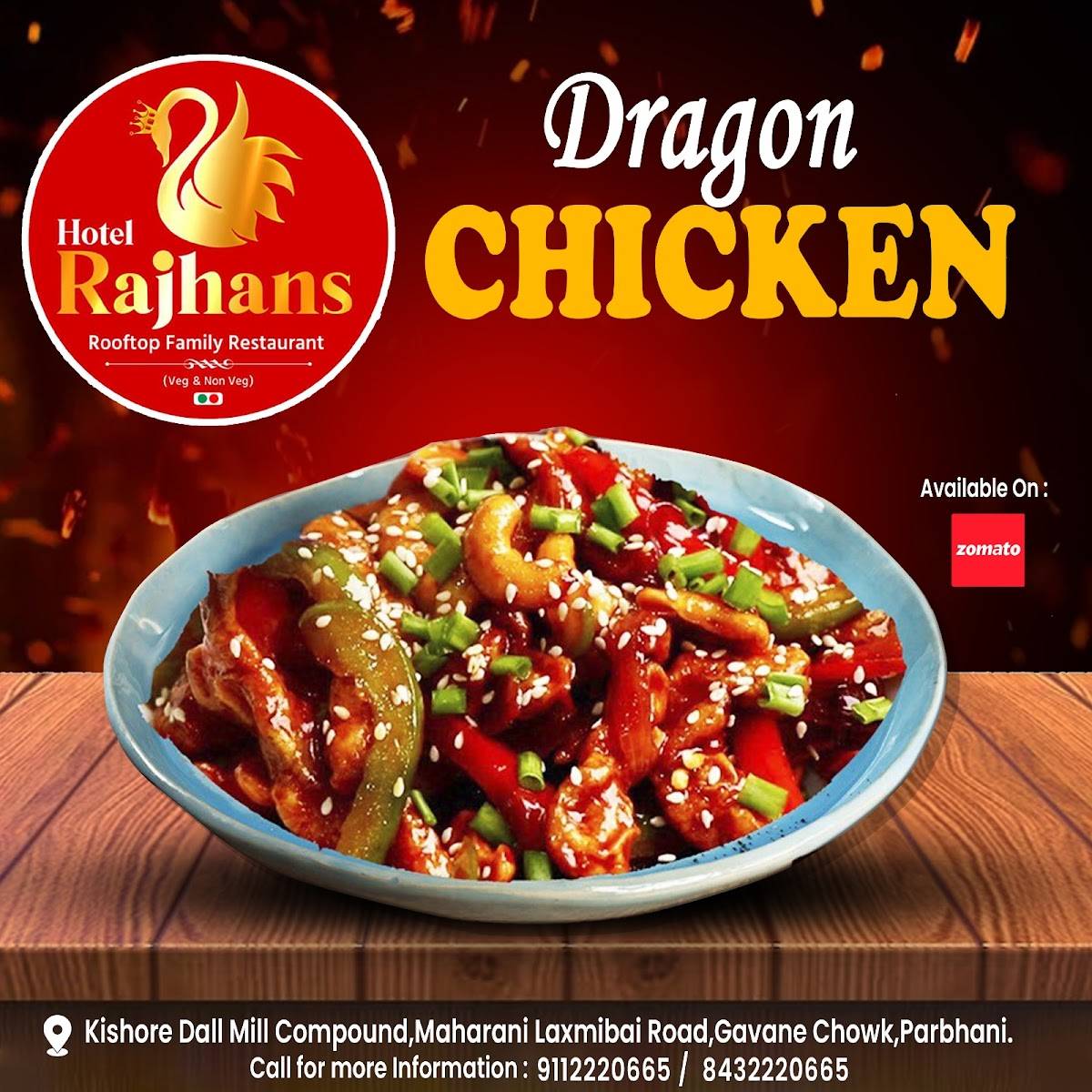 Hotel Rajhans Family Rooftop Restaurant menu