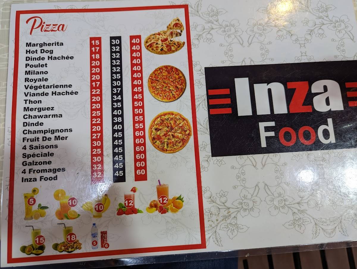 Menu de Inza Food