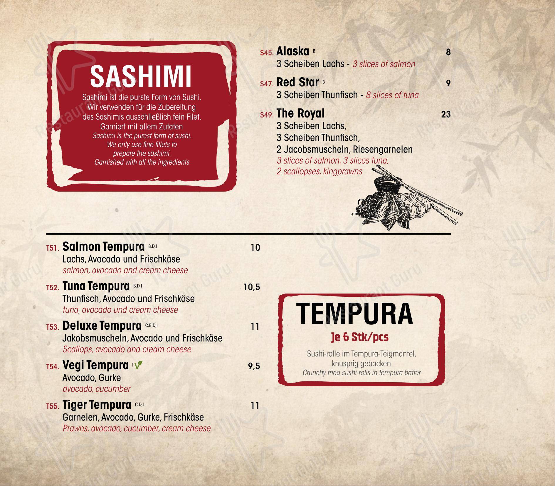 Menu pour Kami Kitchen Rottweil dans Rottweil