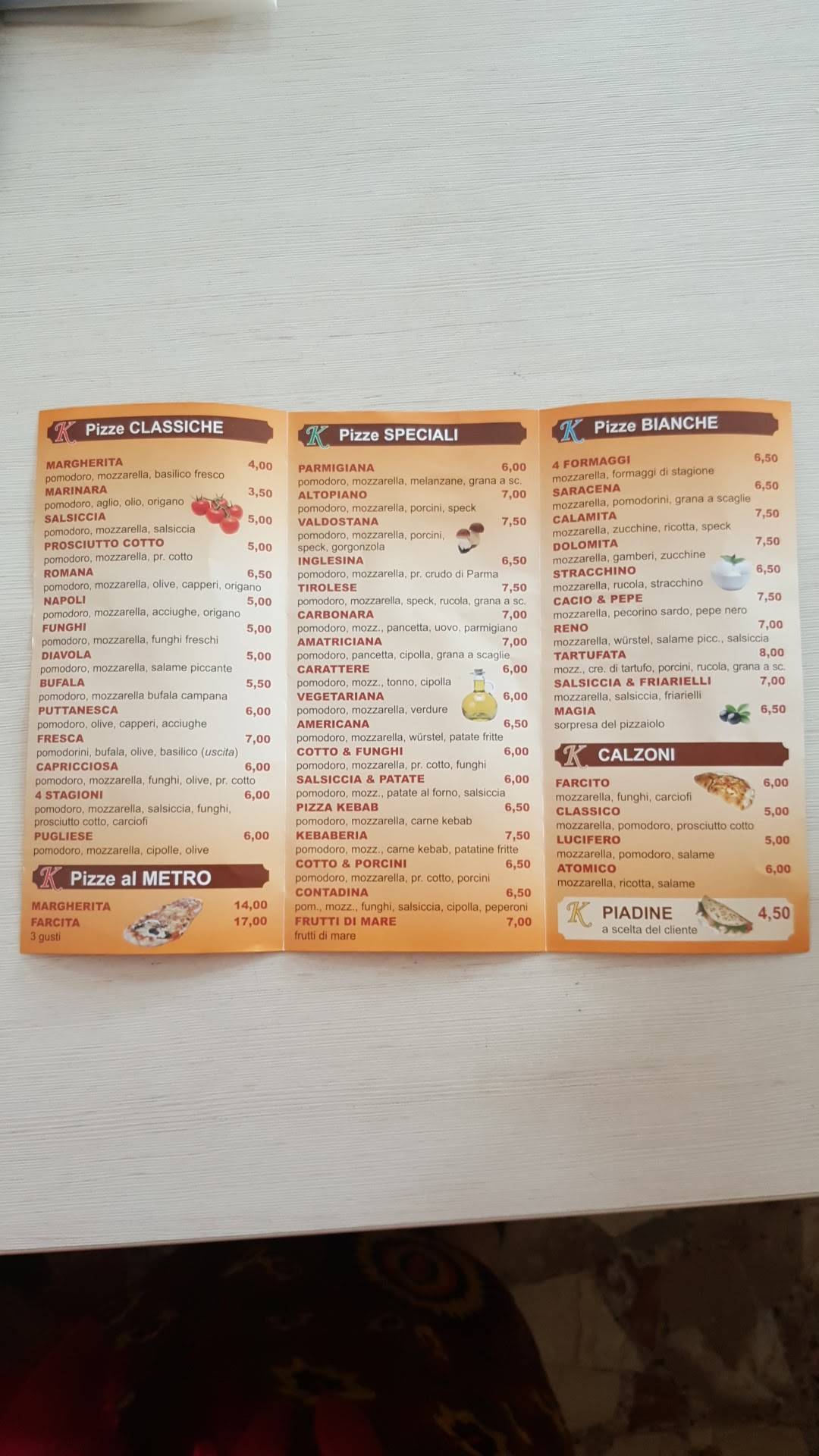 Menu di Kebaberia Reno 