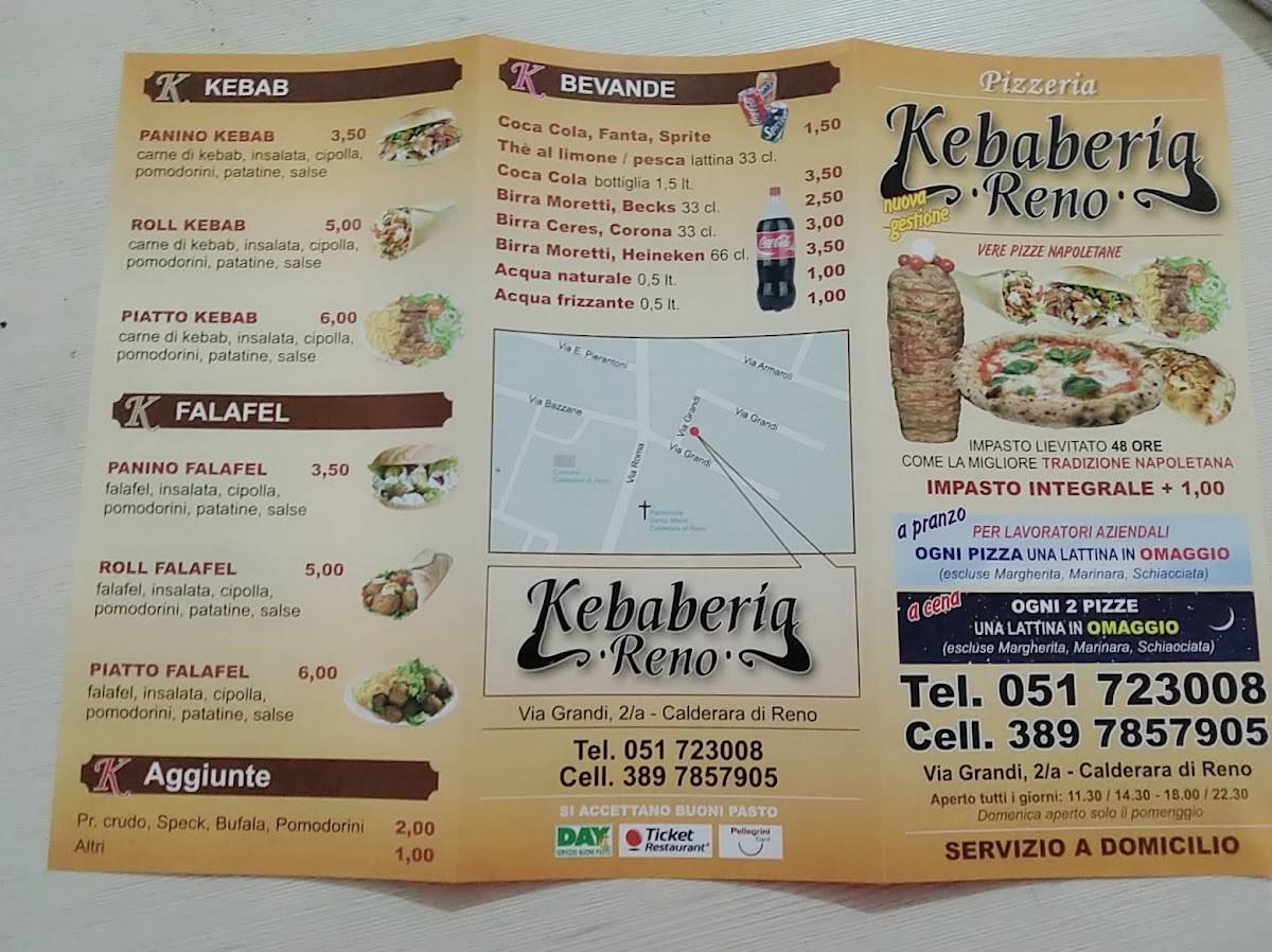 Menu di Kebaberia Reno 