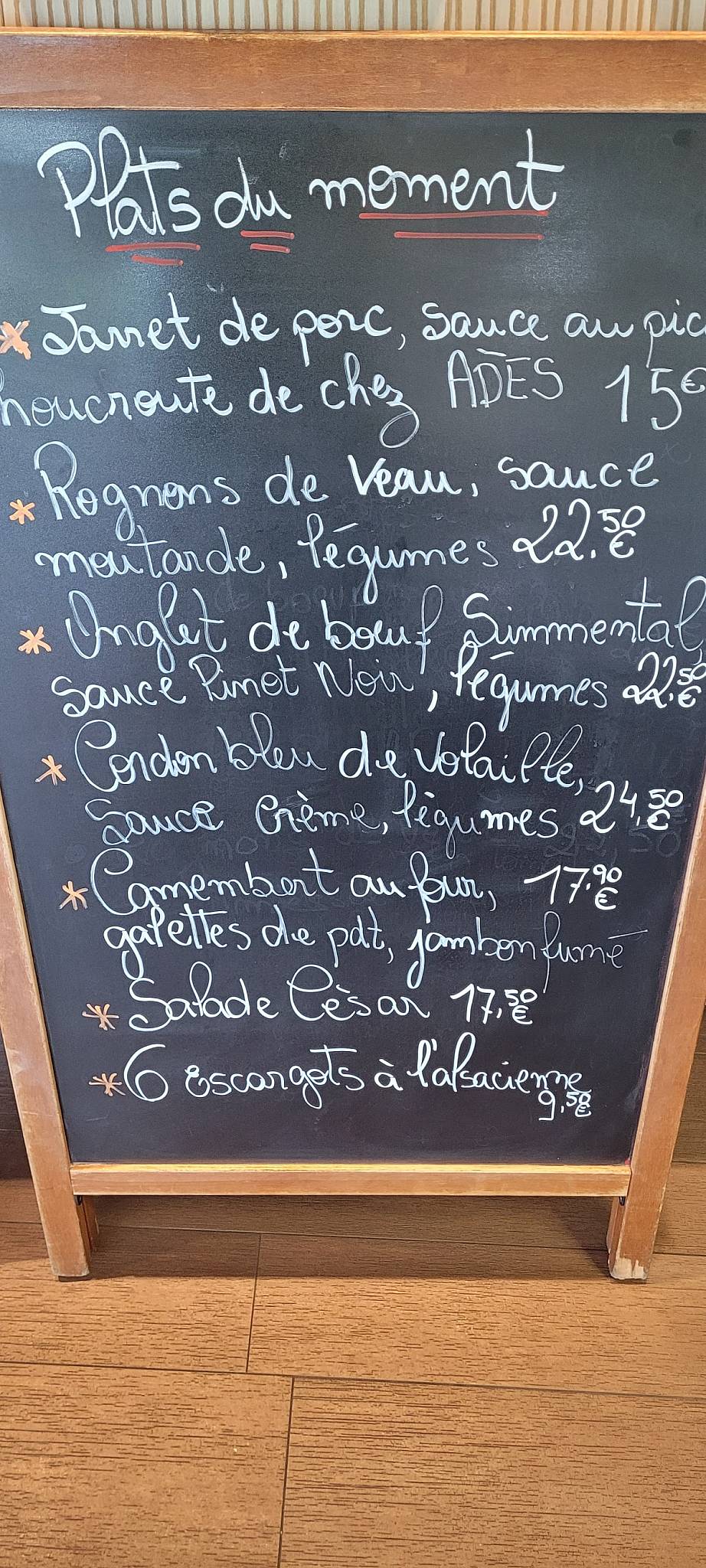 Menu de LE REST'O