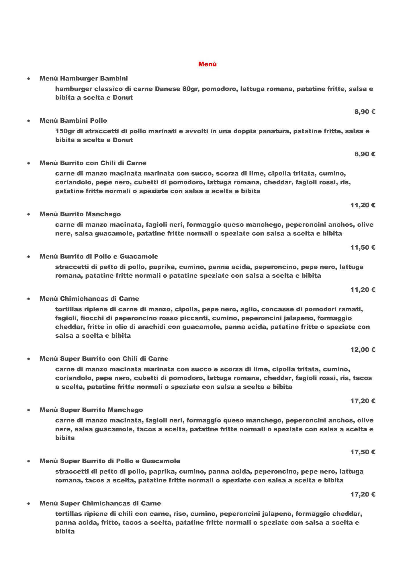 Menu di My Kitchen Delivery 