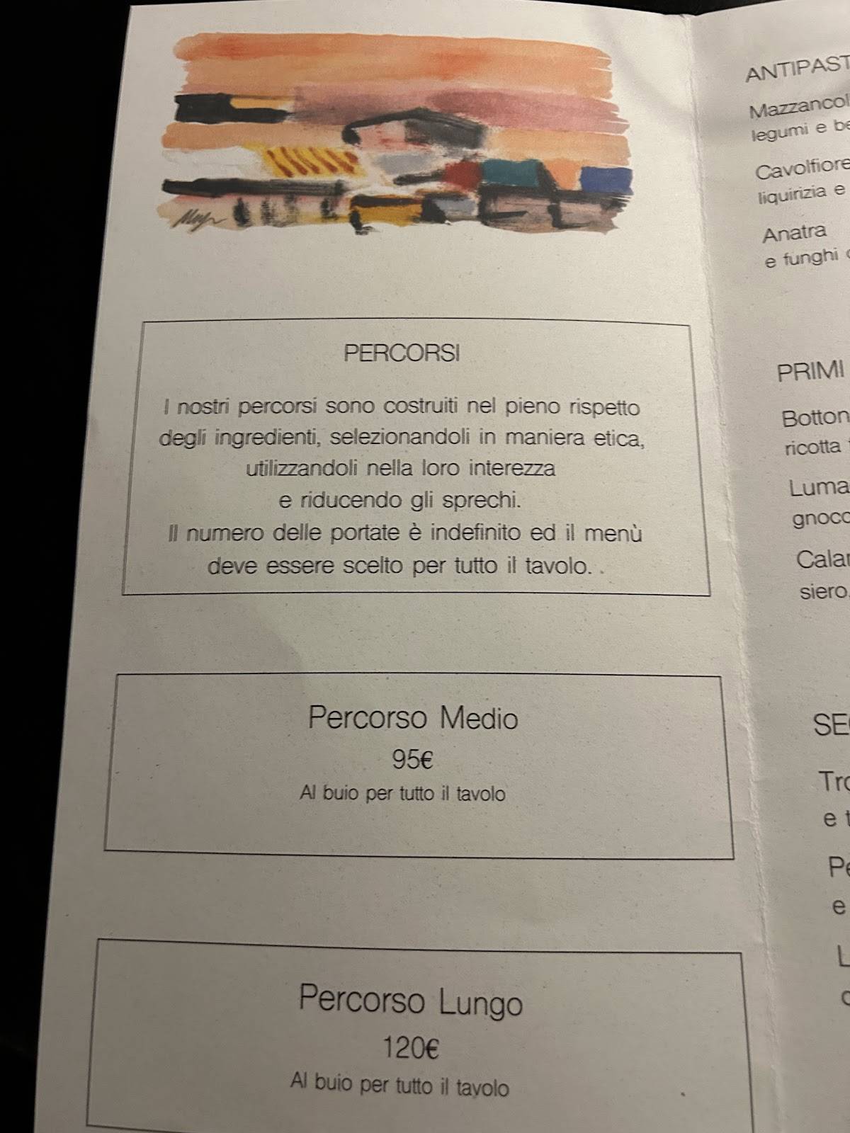 Menu di Paca Ristorante 