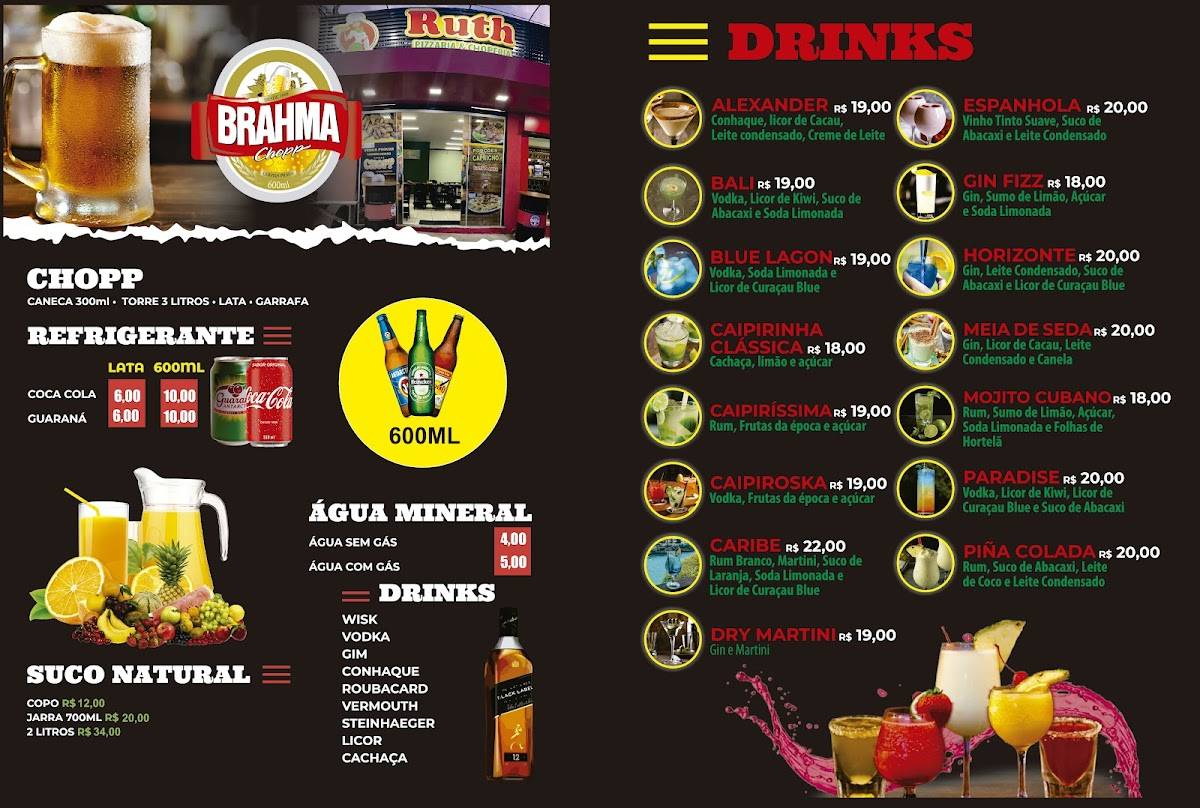Pizzaria Ruth cardápio