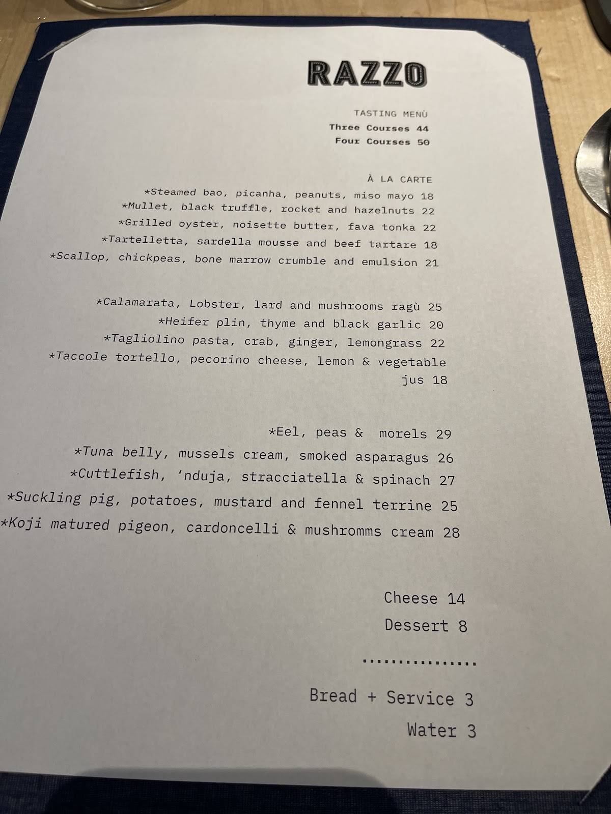 Menu di Razzo 