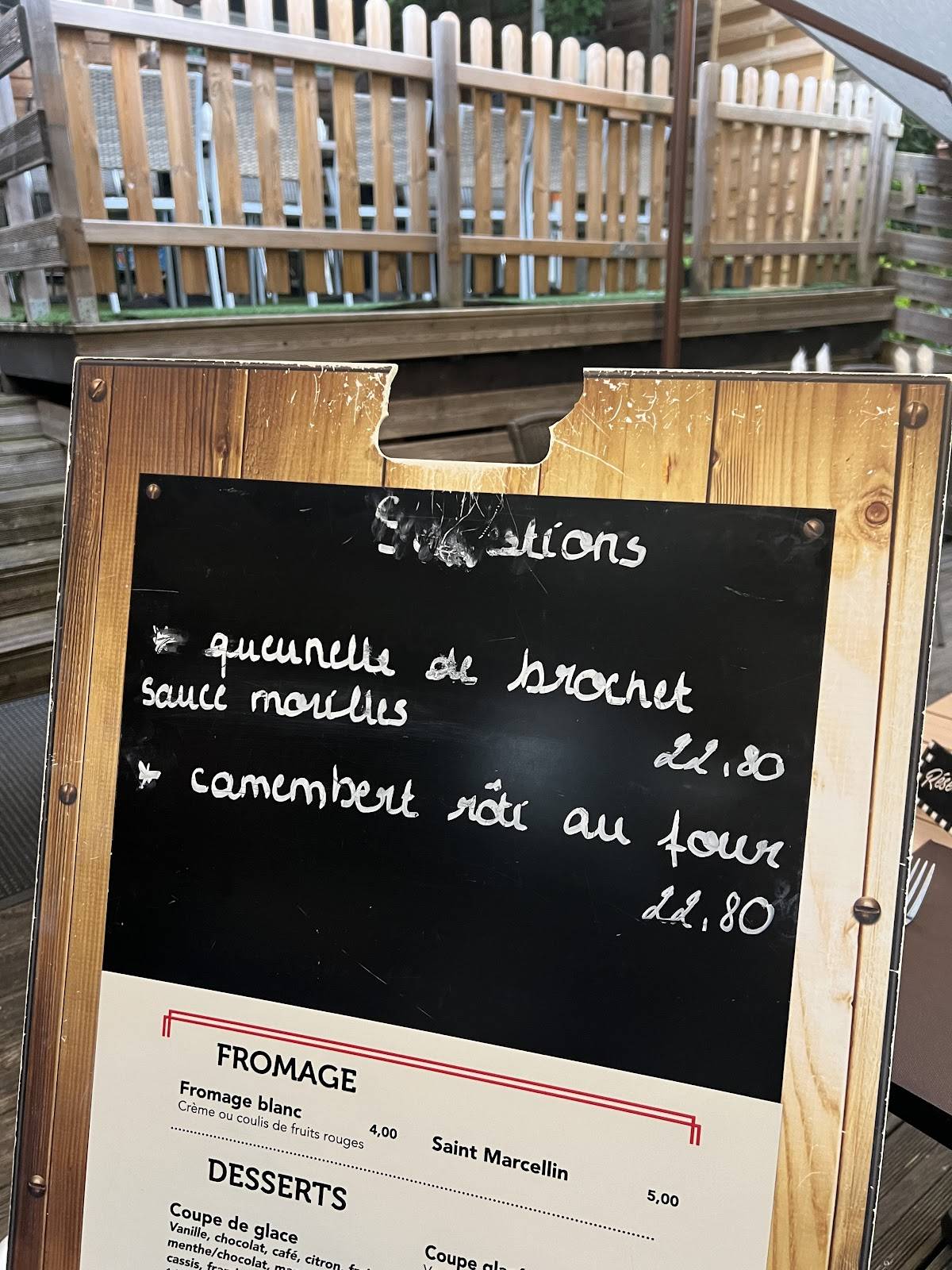 Menu de Restaurant Les Terrasses de Pérouges