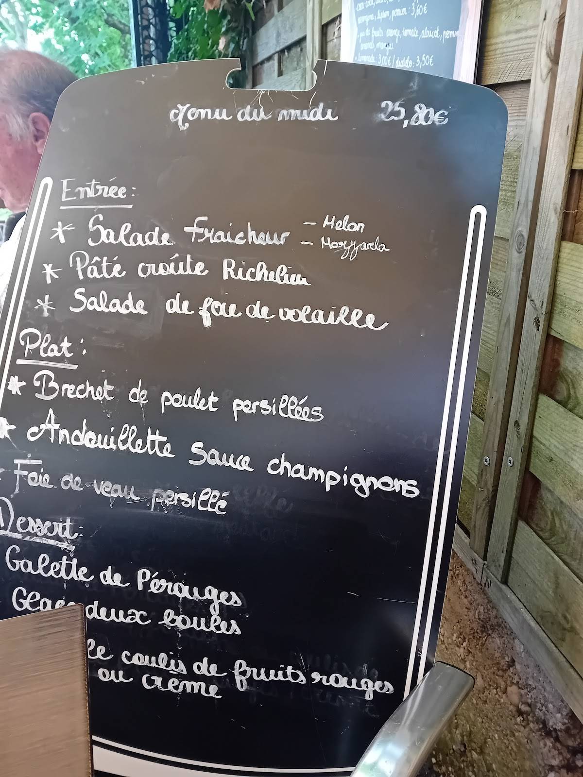 Menu de Restaurant Les Terrasses de Pérouges