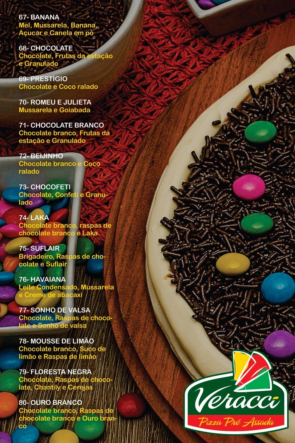 Veracci cardápio