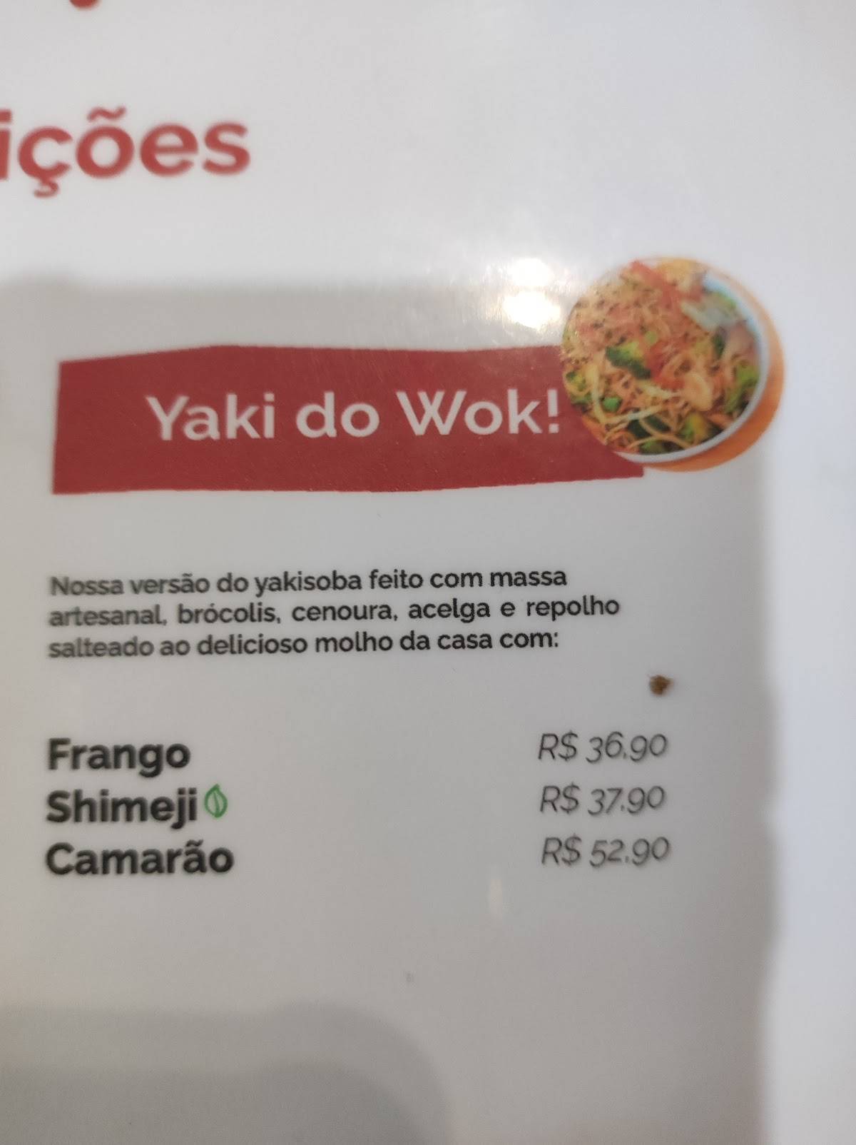 Wok! cardápio