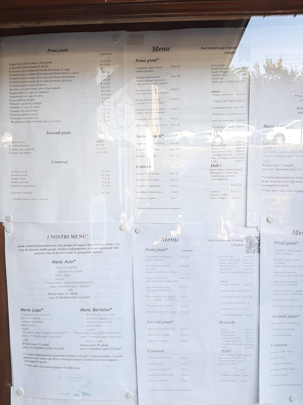 Menu di Ristorante Al Ristoro 