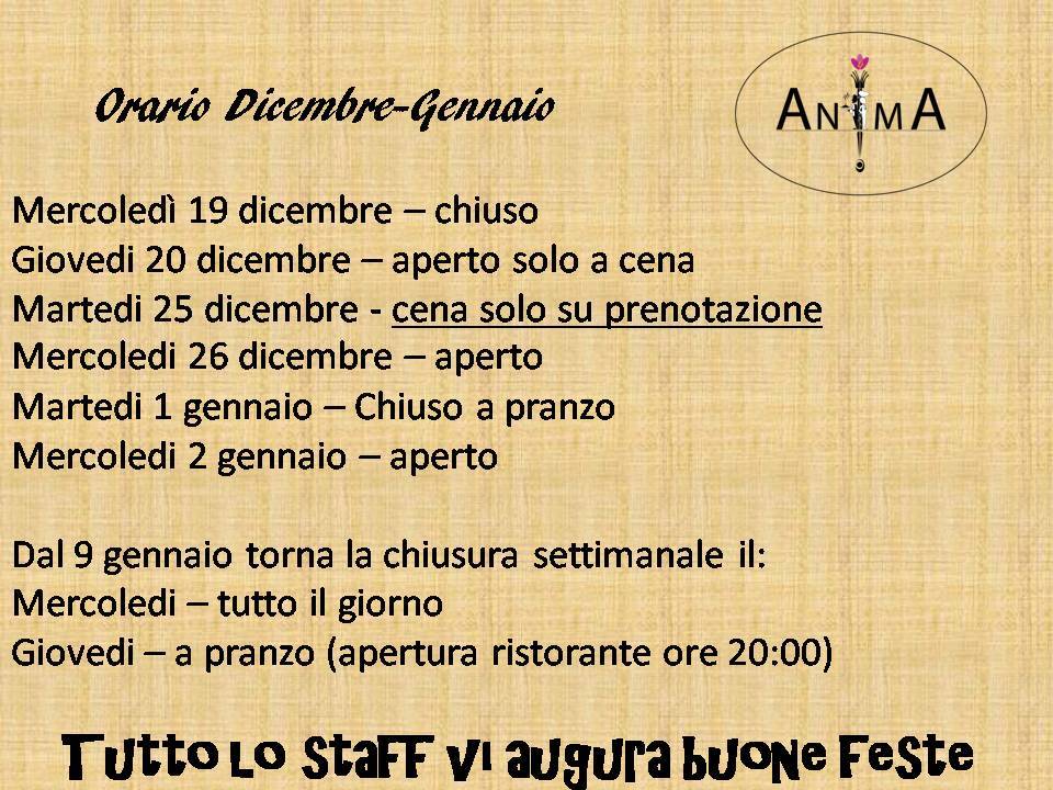 Menu di Ristorante AnimA 