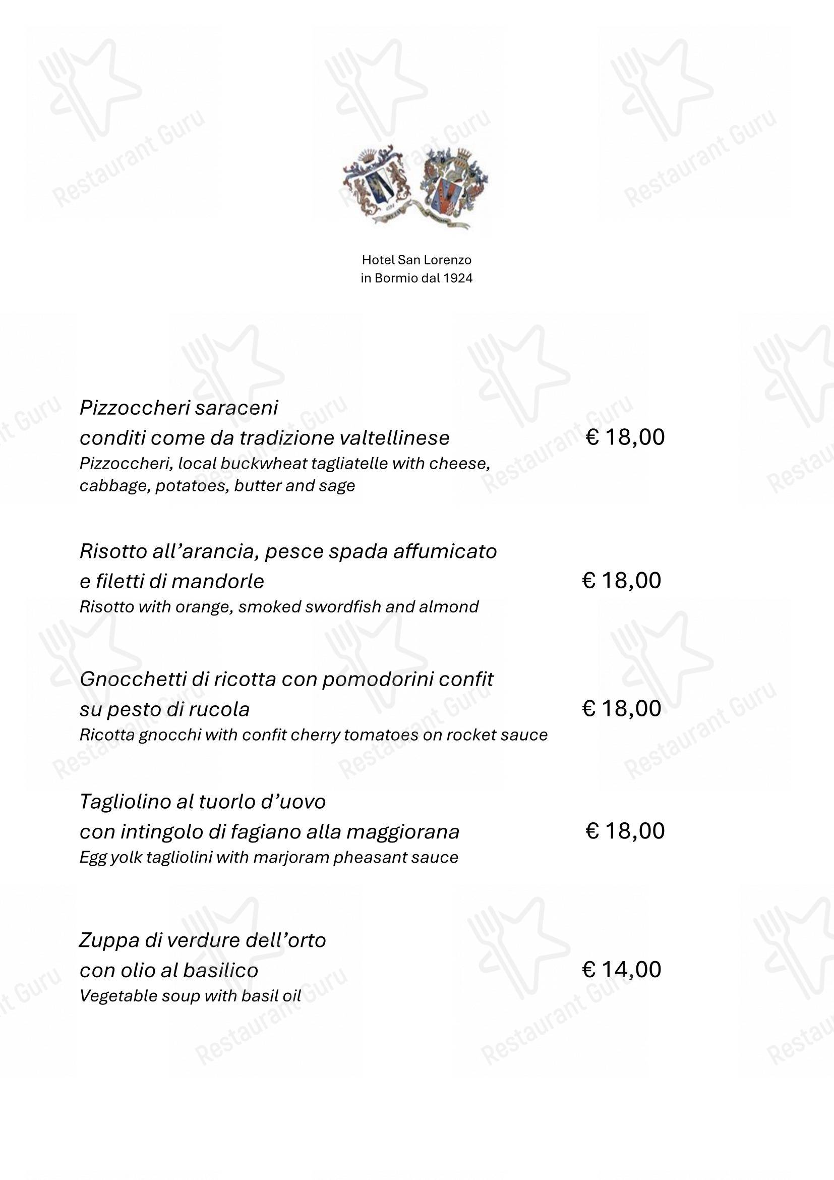 Menu per Ristorante Da Riccardo in Bormio