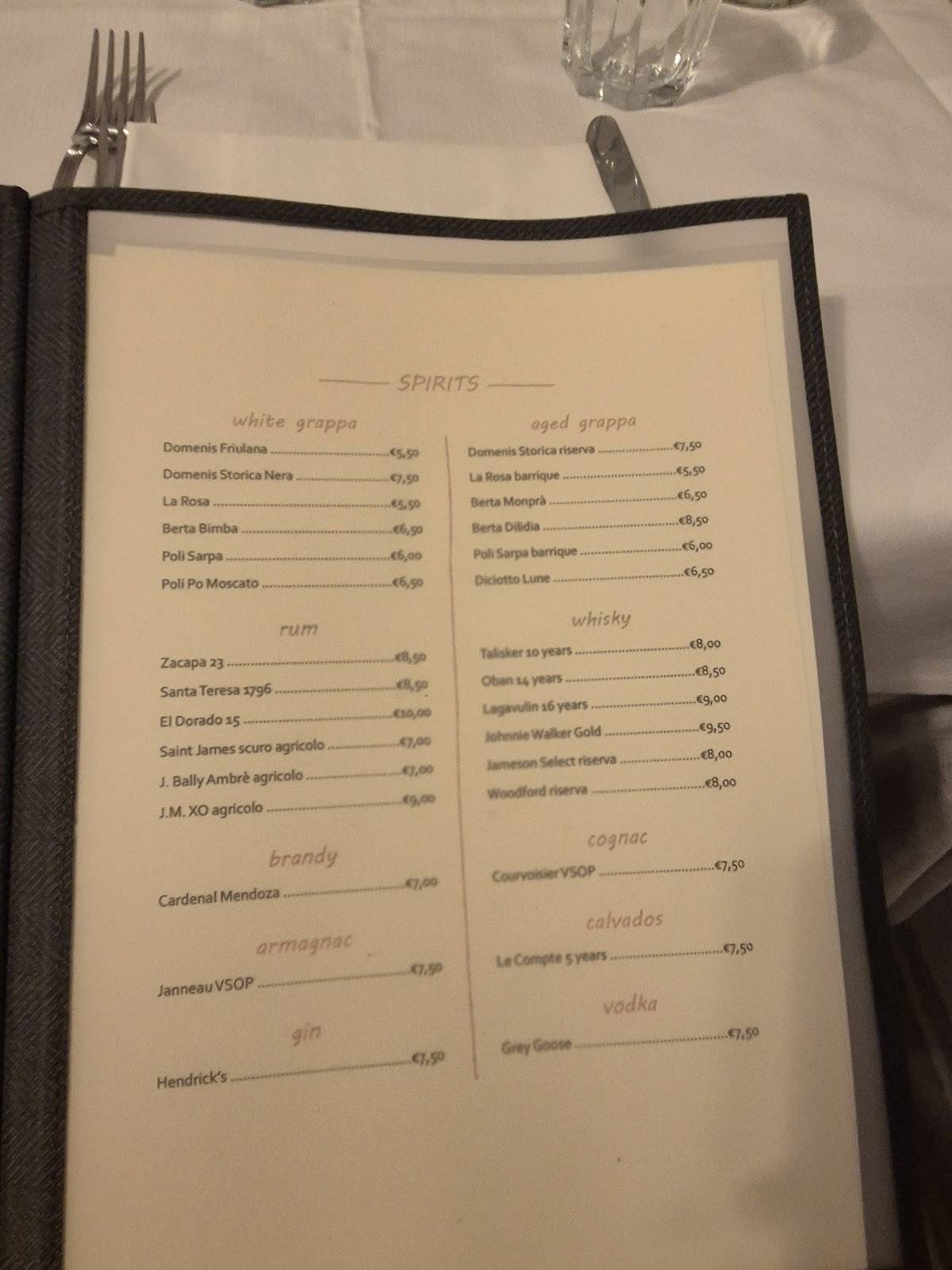 Menu di Ristorante Grano 