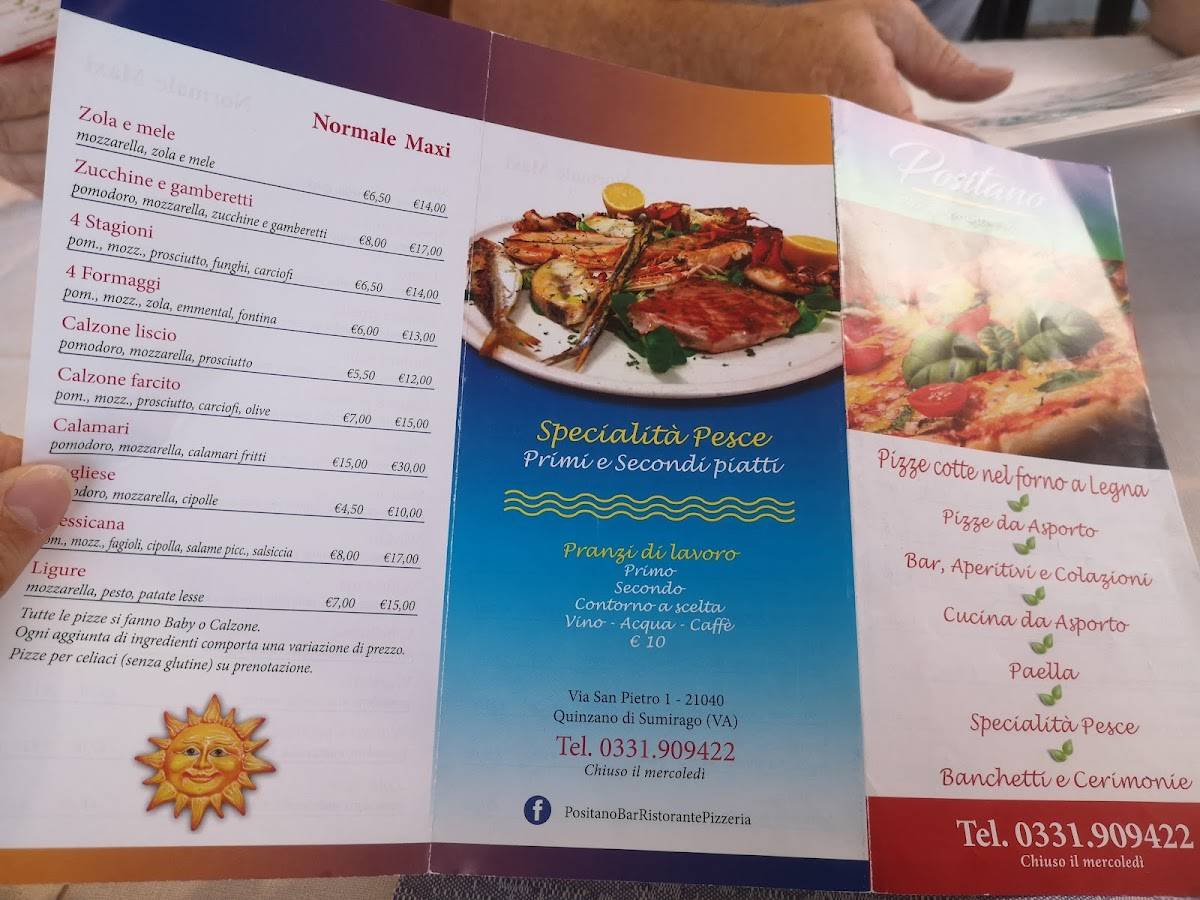Menu di Positano 