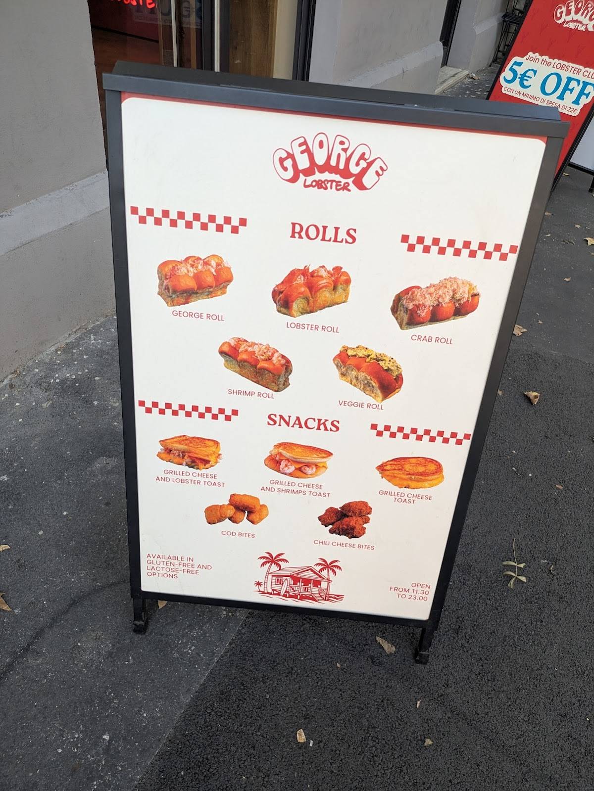 Menu di George Lobster 