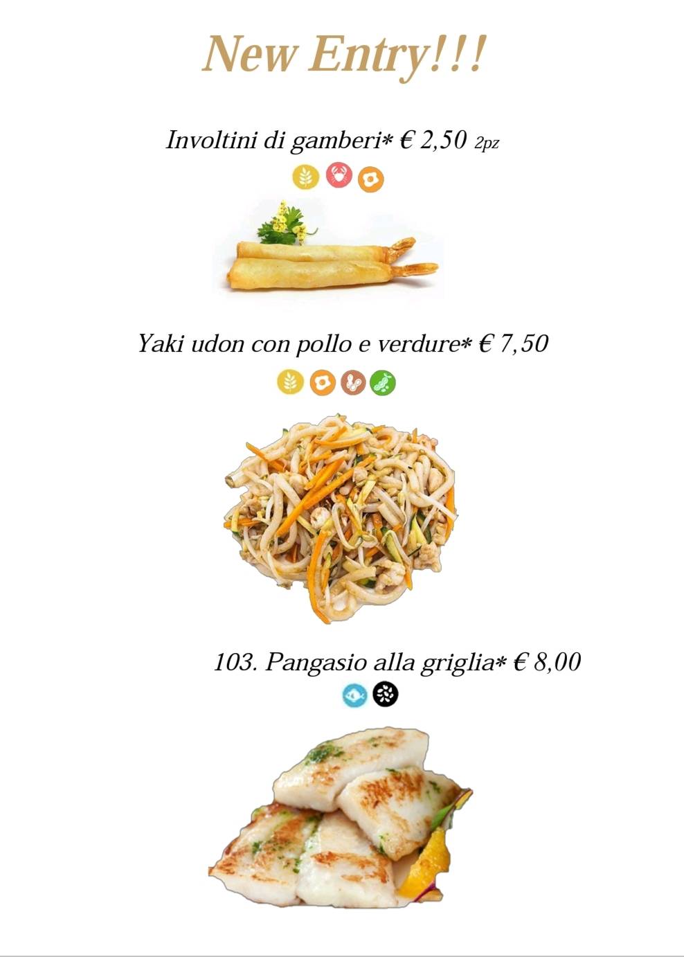 Menu di Ristorante Oriente 