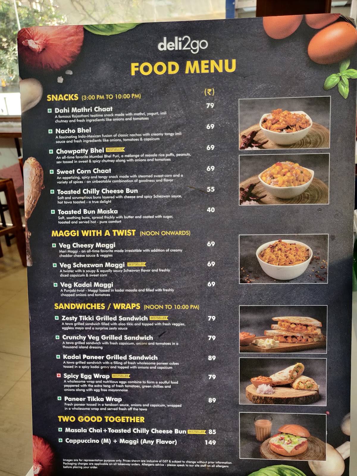 Shell Deli2go menu