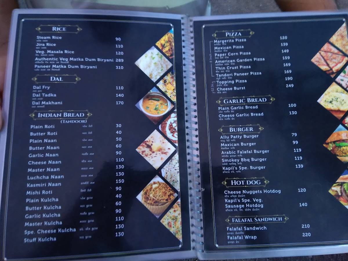 The Kapil’s Kitchen menu