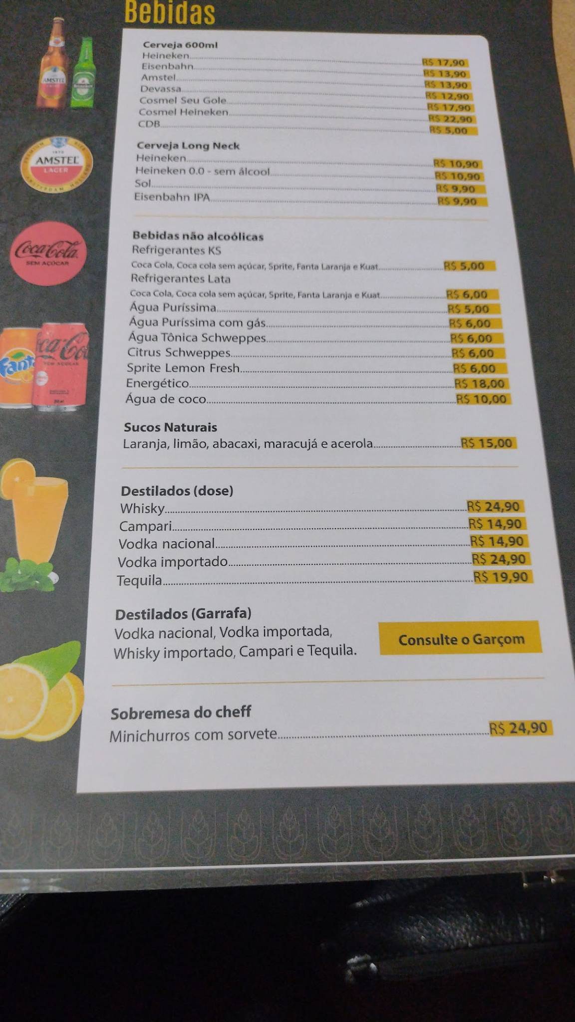 Boteco Seu Gole cardápio
