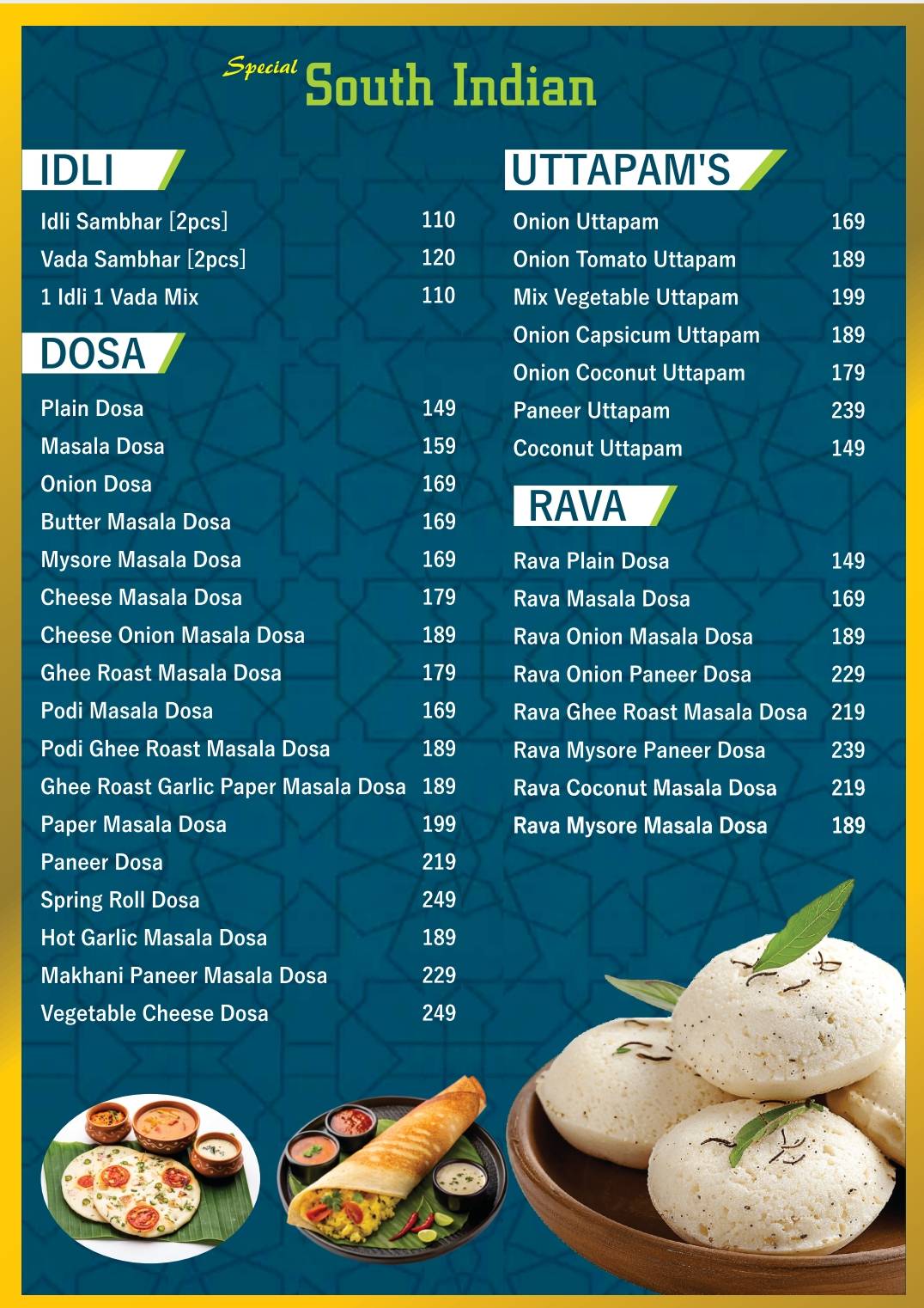 Apnee Rasoi menu