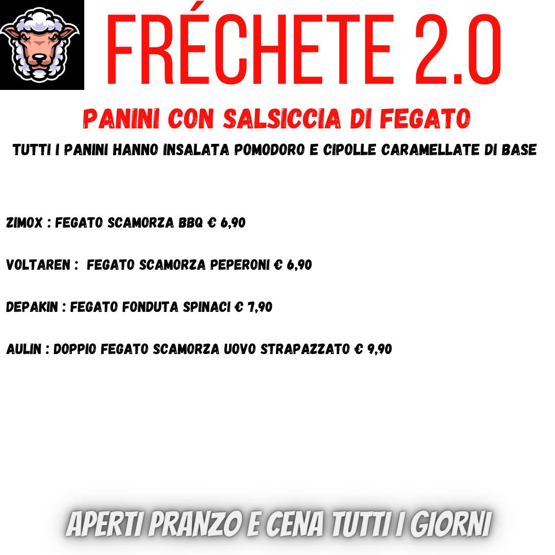 Menu di Frechete 