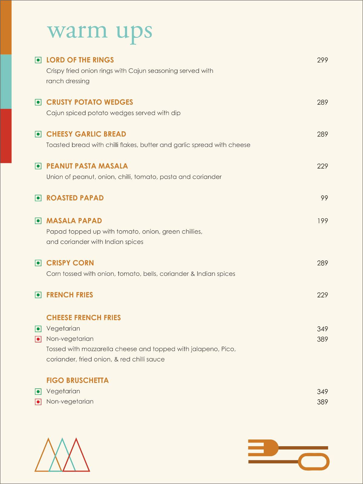 Himalayan Roots menu