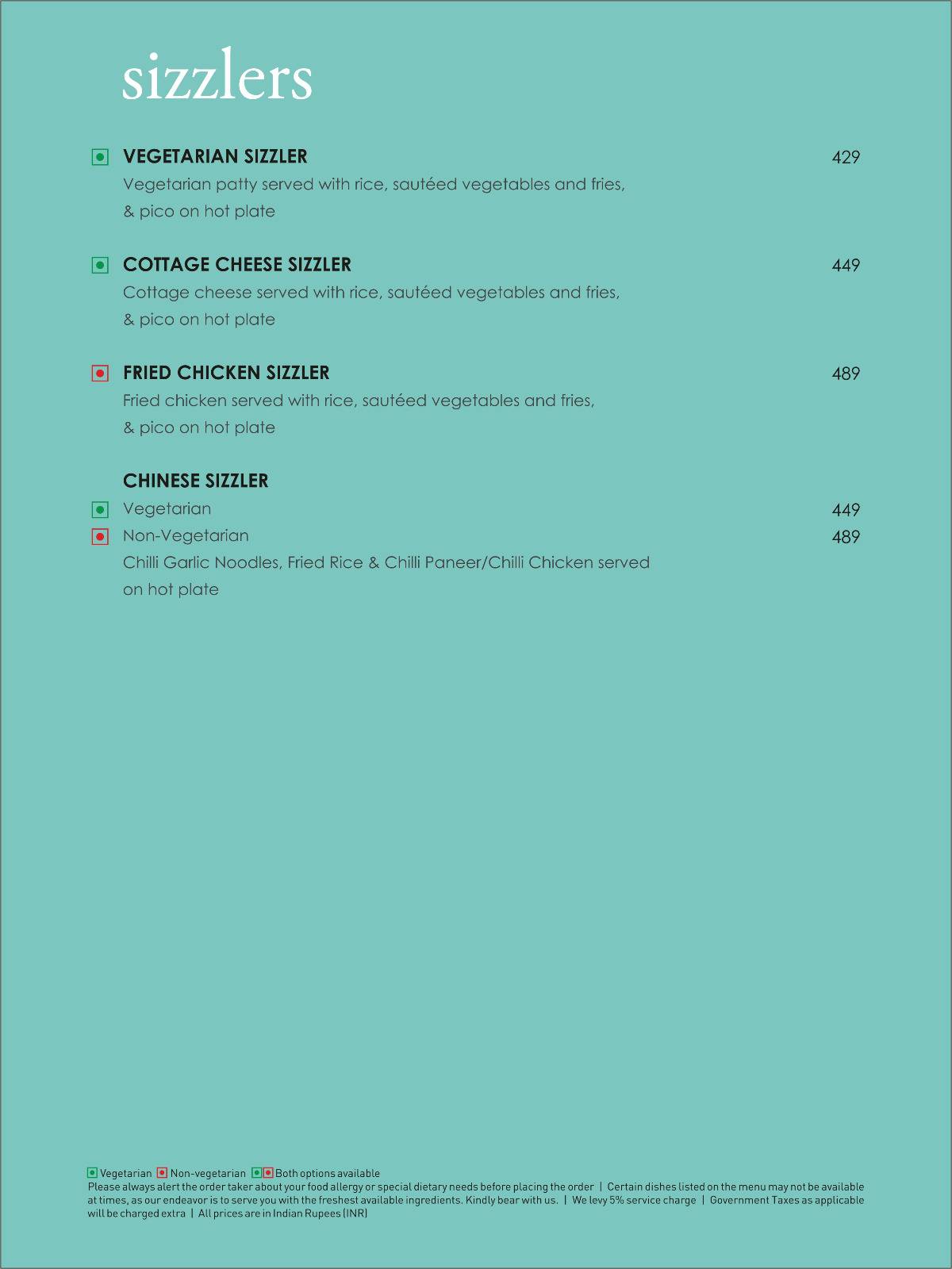 Himalayan Roots menu