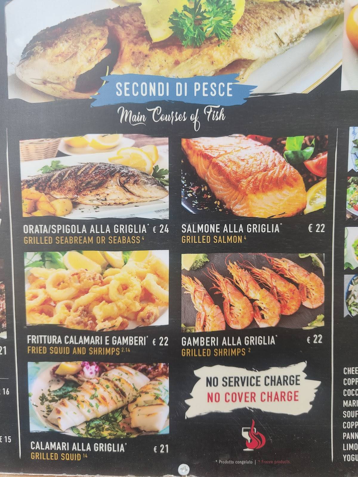 Menu di Miscele e Fuoco 