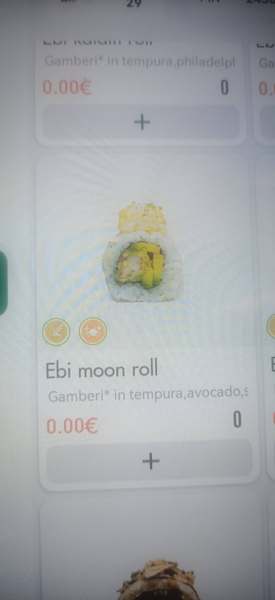 Menu di Ristorante Moon 