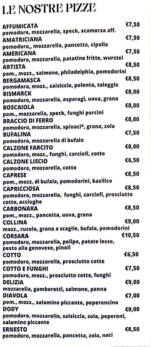 Menu di Pizza Raga 