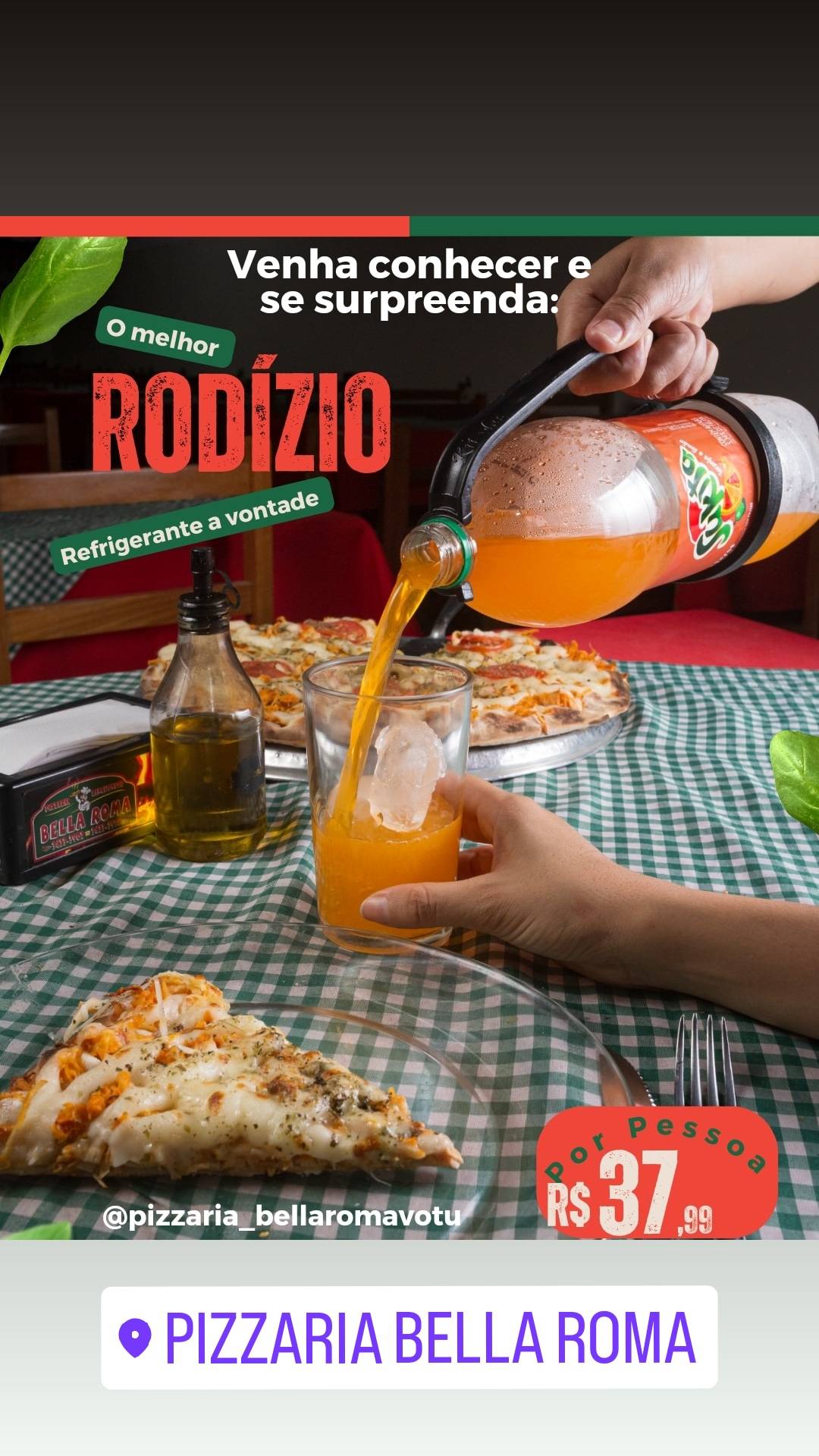 Pizzaria Bella Roma cardápio