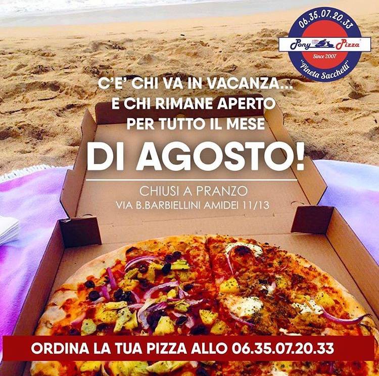 Menu di Ponypizza PinetaSacchetti 