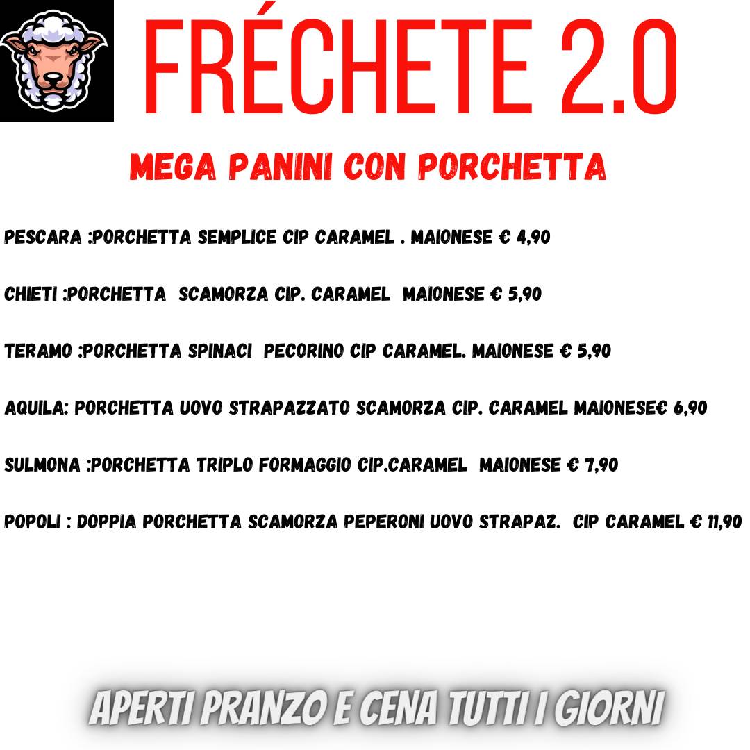 Menu di Frechete 