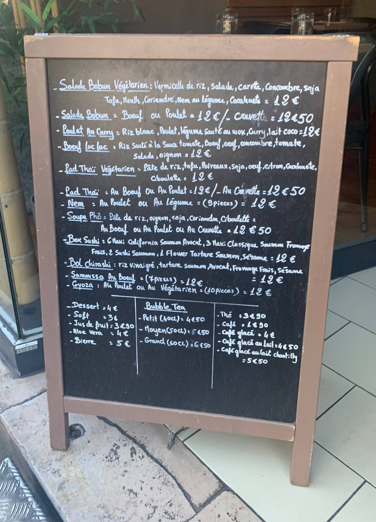 Menu de Restaurant Fresh In