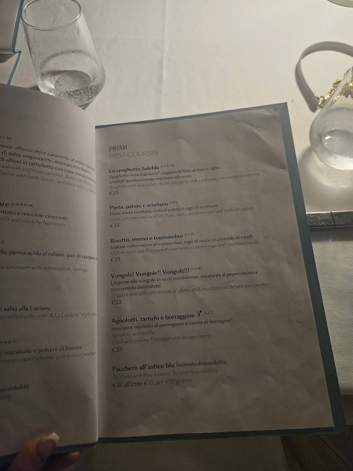 Menu di Saleblu 