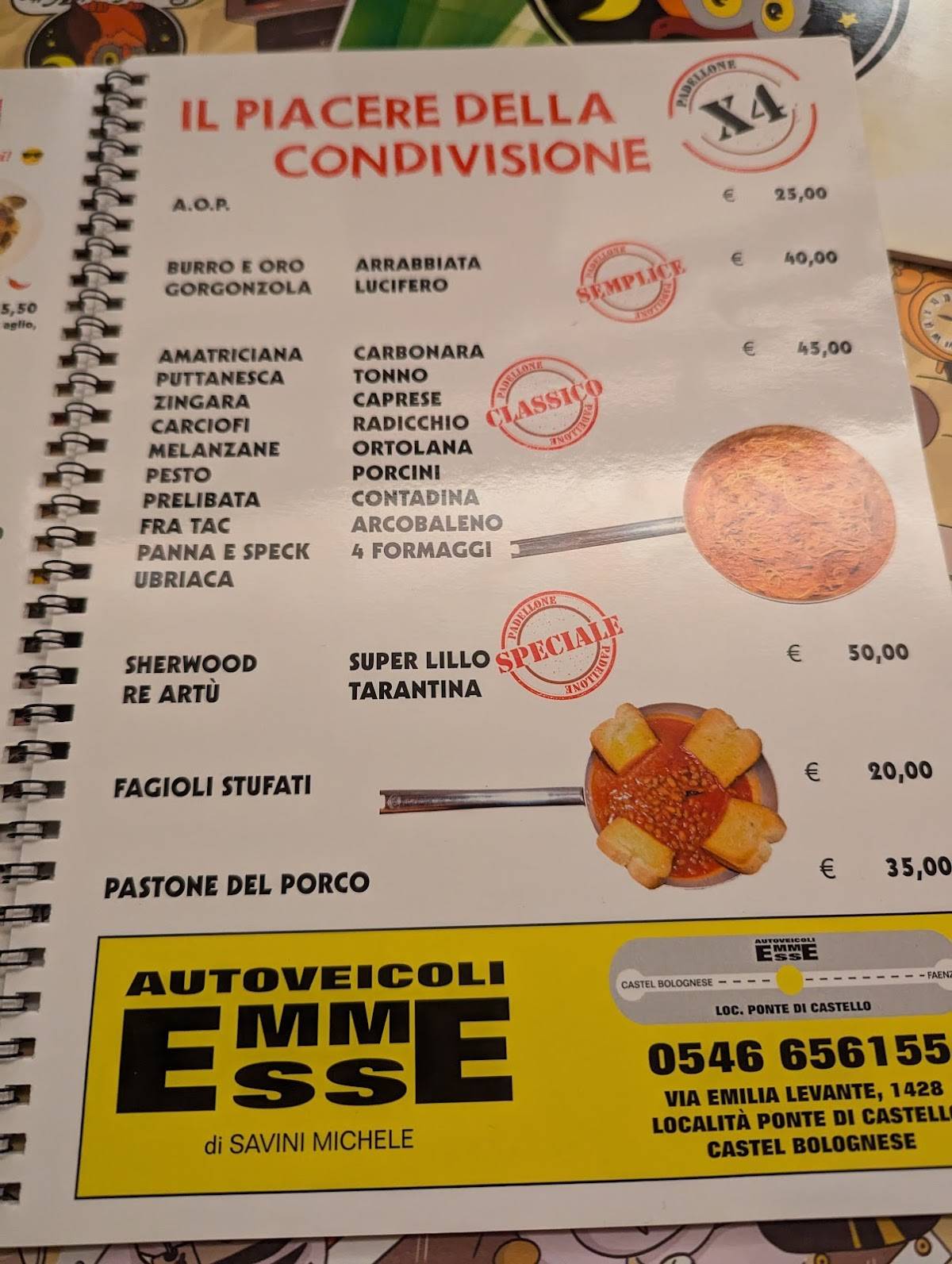 Menu di Spaghetti Notte 