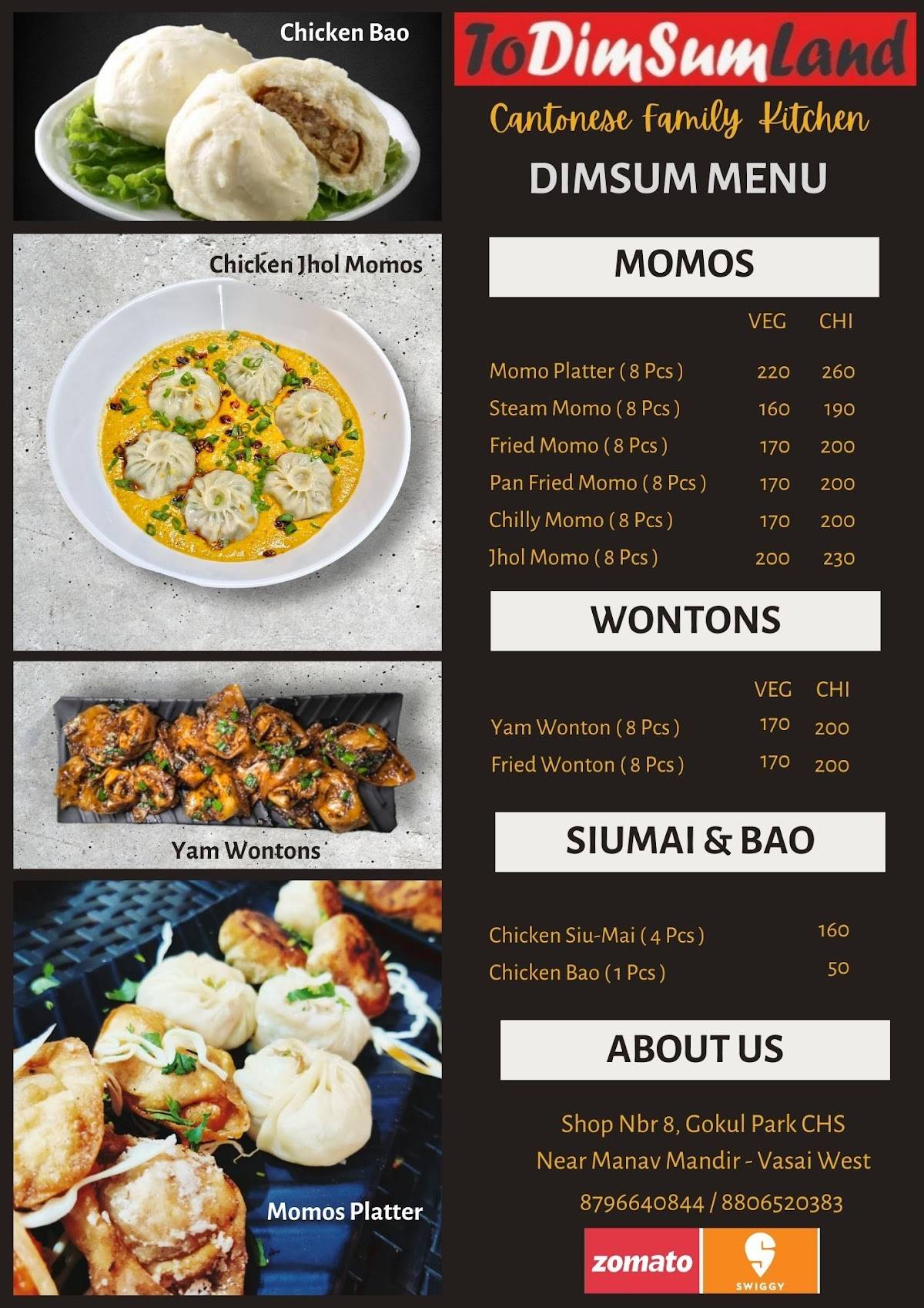 ToDimSumLand menu