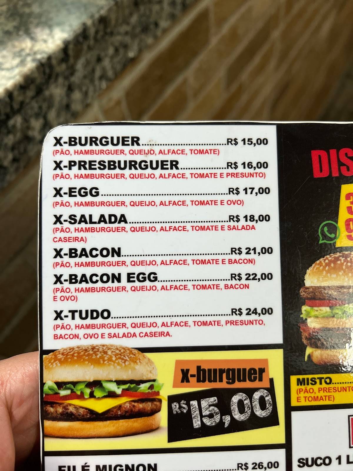 Top Filé Lanches cardápio