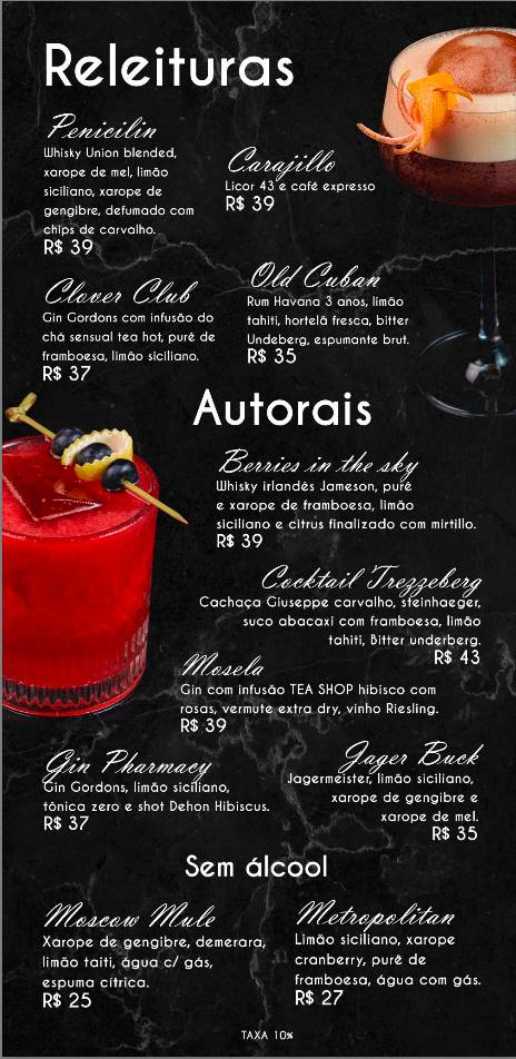 Trezze Rooftop cardápio