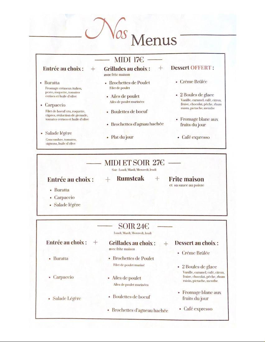 Menu de BIG BEEF ROUEN