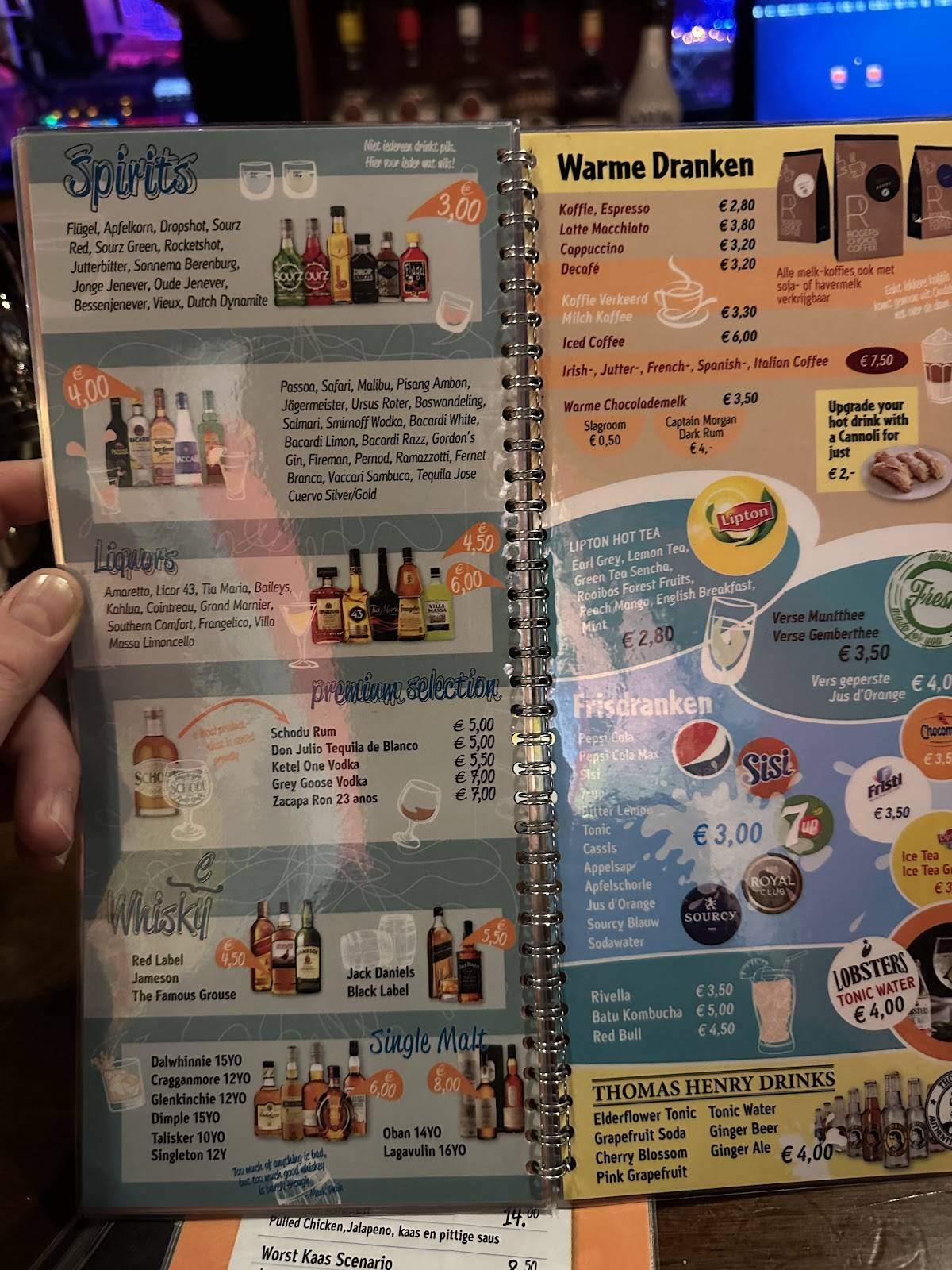 Menu de Bar de Stulp