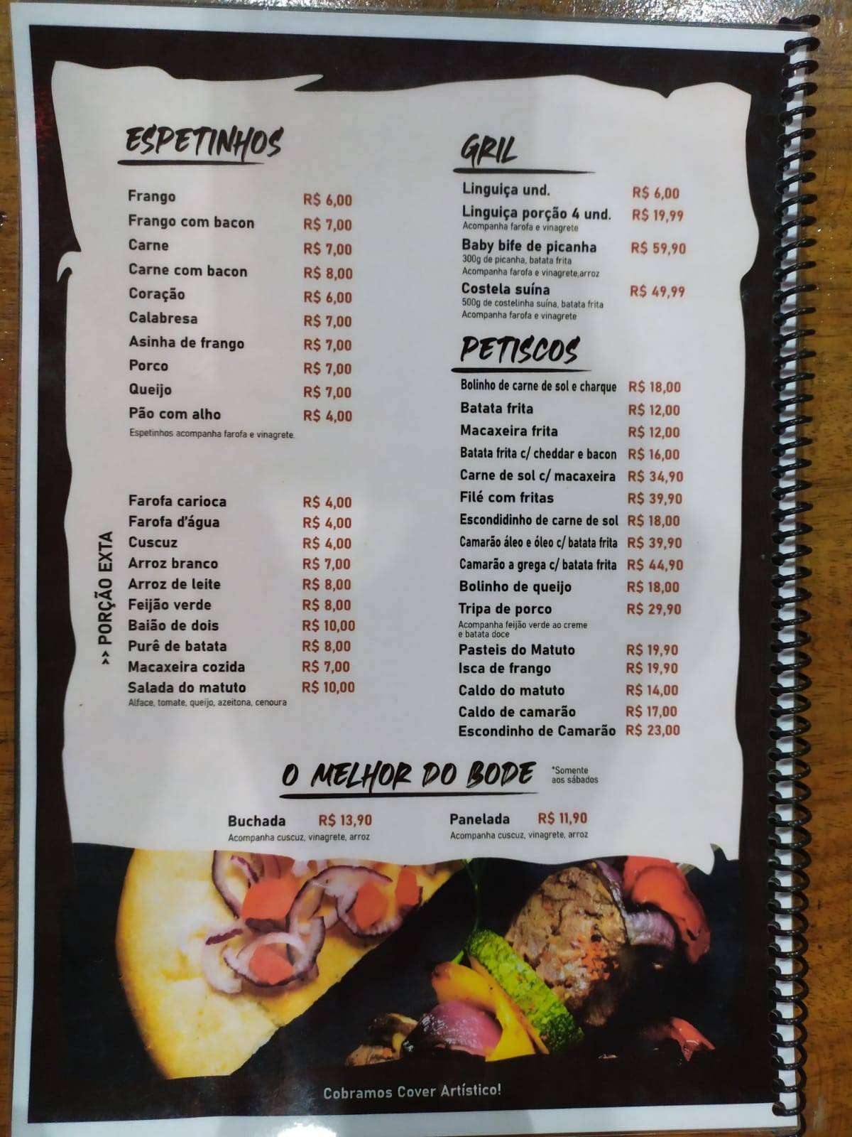 Buteco do Matuto cardápio