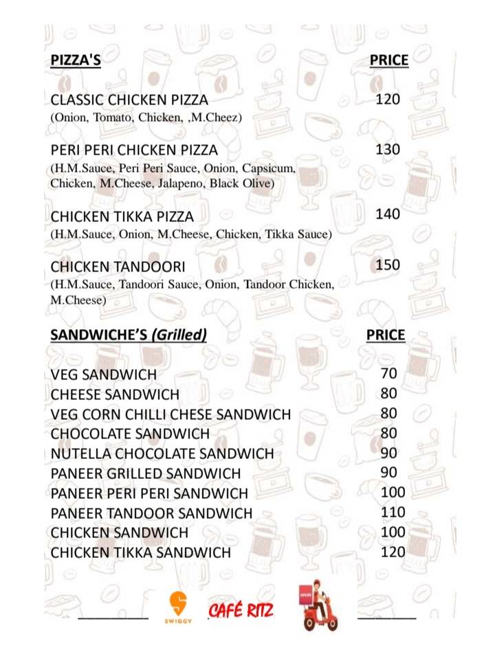 CAFE RITZ menu