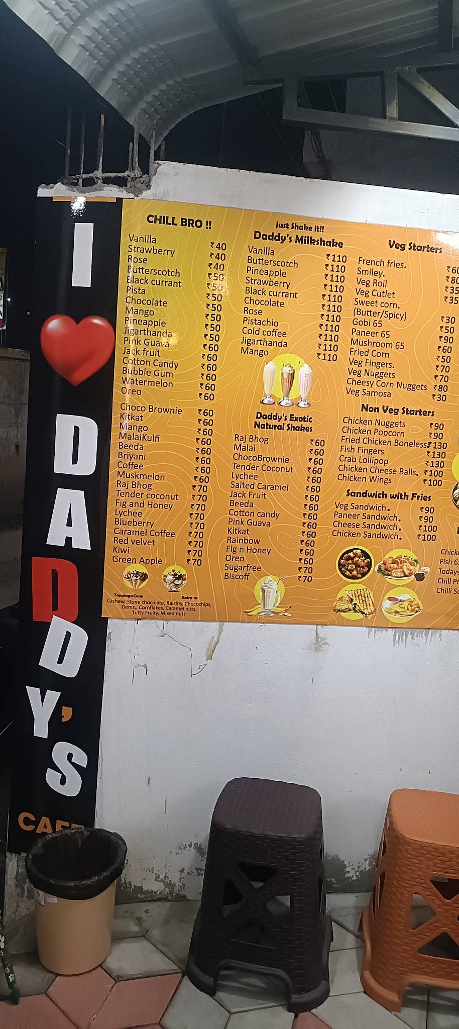 Daddy's RESTO Cafe menu