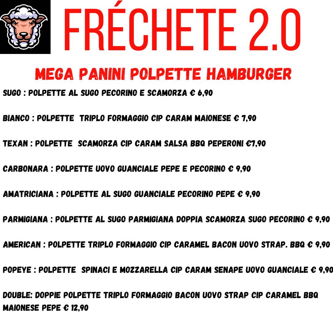 Menu di Frechete 