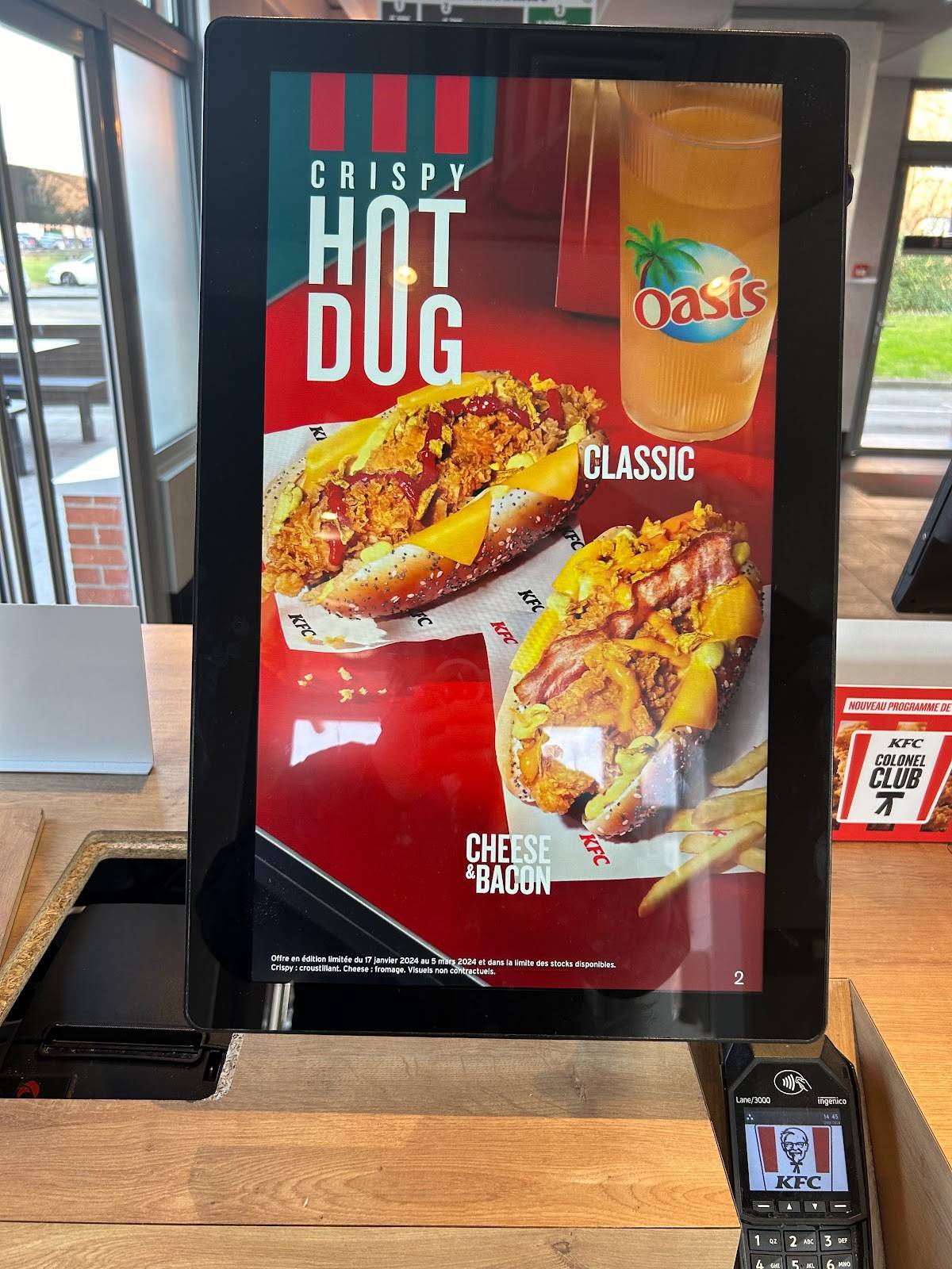 Menu de KFC Lille Roubaix