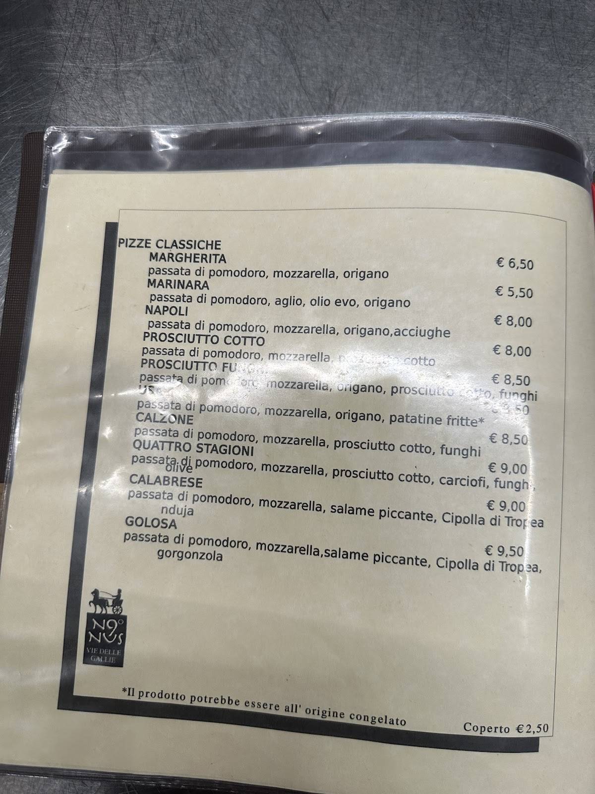 Menu di Nonus 