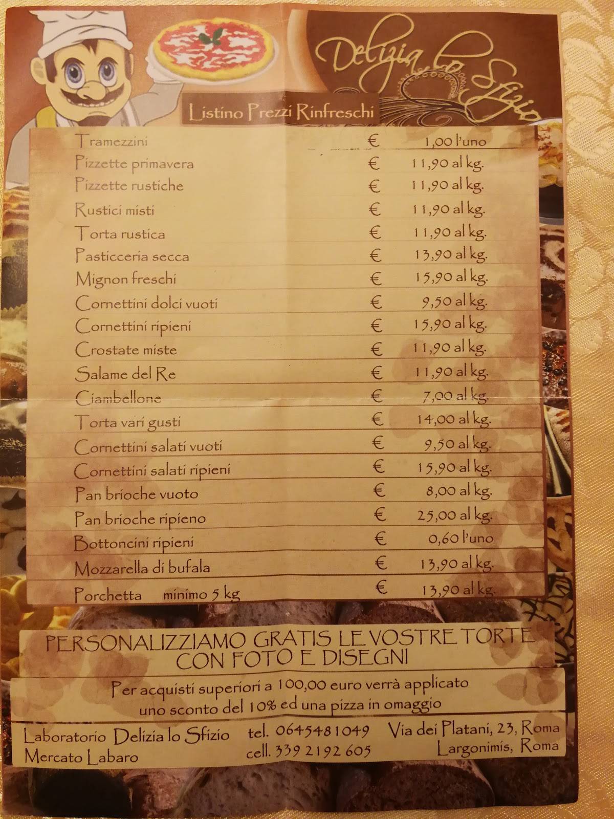 Menu di Pane Pizza e.... 