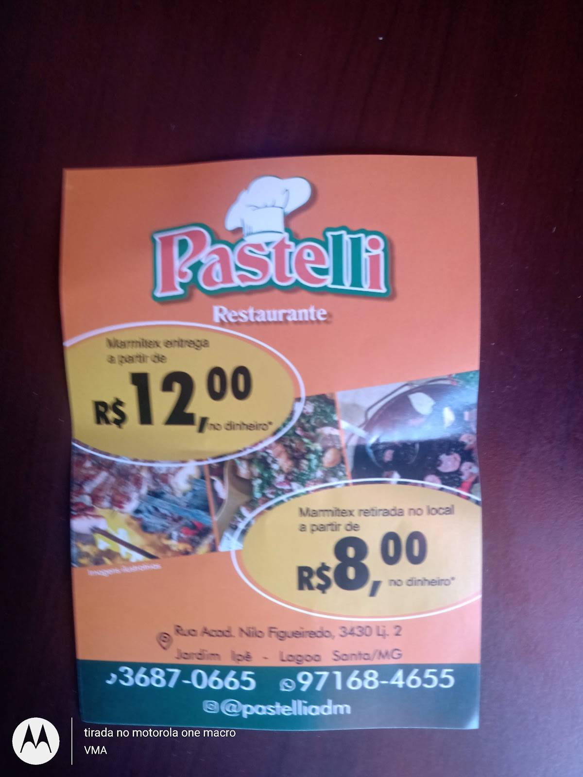 Pastelli cardápio